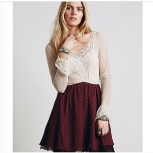 Free People Victorian Lace Mini Dress